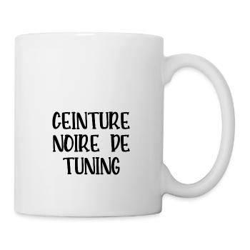 ceinture noire de tuning - Mug blanc - blanc - Droite