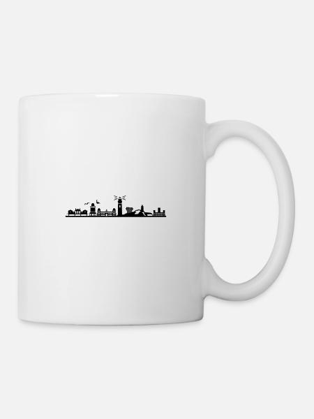 RÜGEN INSEL OSTEE Leuchtturm Wahrzeichen - Tasse - Weiß