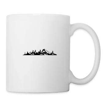 SAALBACH BERGE WINTER Skyline Silhouette - Mug - white - Right