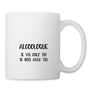 alcooloque - Mug blanc - blanc - Droite