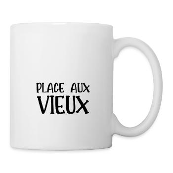 place aux vieux - Mug blanc - blanc - Droite
