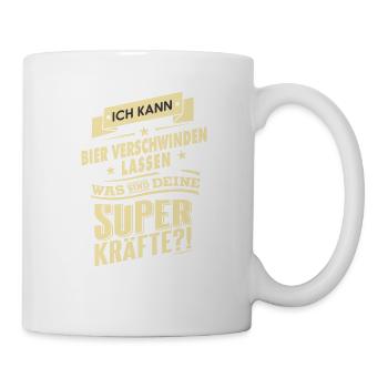 Superkräfte Bier verschwinden lassen - - Tasse - Weiß - Rechts