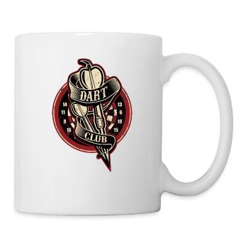 Dart Club - Dart T-Shirts RAHMENLOS - Sport Club - Tasse - Weiß - Rechts