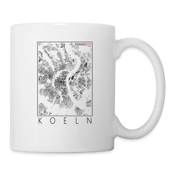 Schwarzplan Köln Figureground Diagram - Tasse - Weiß - Rechts