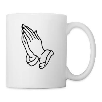 praying hands - Mug - white - Right