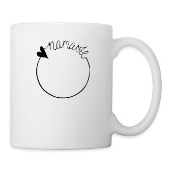 Namaste Yoga Sanskrit Vegan Geschenk /Geschenkidee - Tasse - Weiß - Rechts
