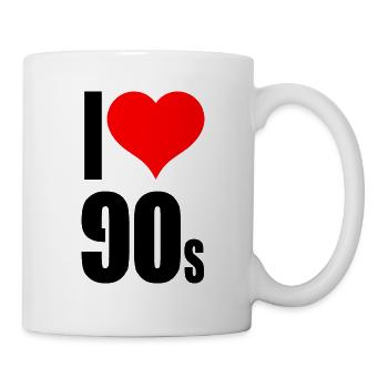 J'adore les années 90 - Mug blanc - blanc - Droite