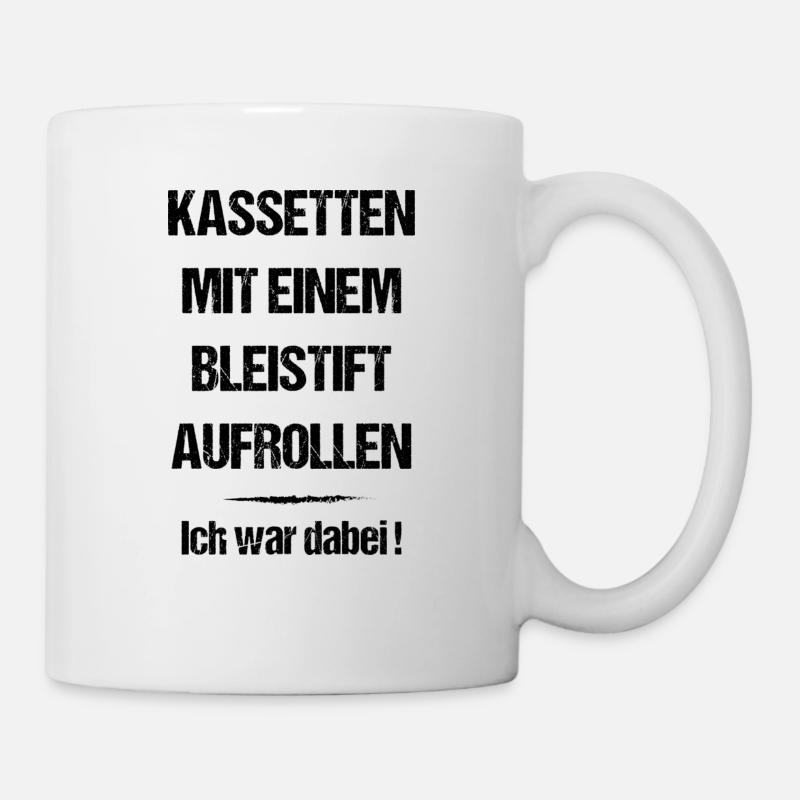 Kassetten mit einem Bleistift aufrollen - Tasse - Weiß