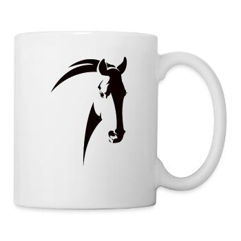 Pferdekopf - Tasse - Weiß - Rechts
