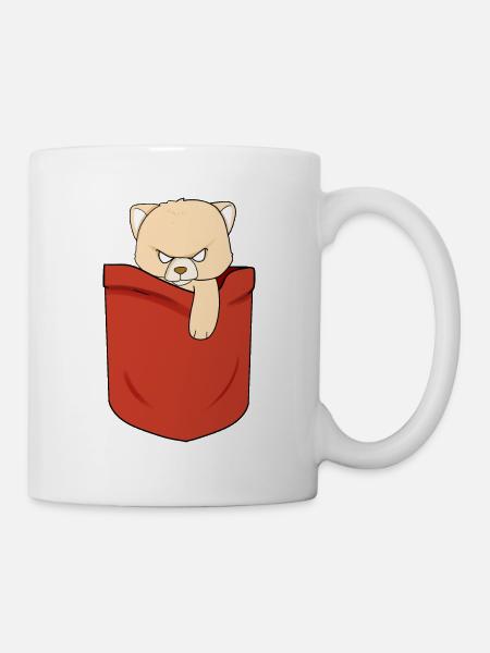 Pocket cooler Bär böser Teddy Kuscheltiere evil - Tasse - Weiß