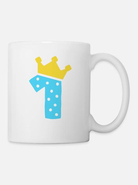 1 Couronne 1 anniversaire 1 an - Mug blanc - blanc