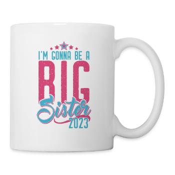 Baby Pregnancy Girl Big Sister 2023 - Mug - white - Right