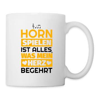 Horn Geschenke - Tasse - Weiß - Rechts