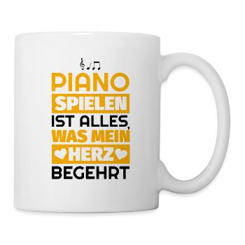 Piano Geschenke - Tasse - Weiß - Rechts