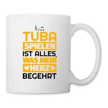 Tuba Geschenke - Tasse - Weiß - Rechts