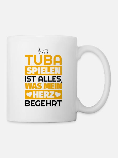 Tuba Geschenke - Tasse - Weiß