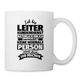 Leiter Kundendienst Geschenke - Tasse - Weiß - Rechts