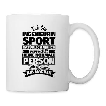 Ingenieurin Sport Geschenke - Tasse - Weiß - Rechts