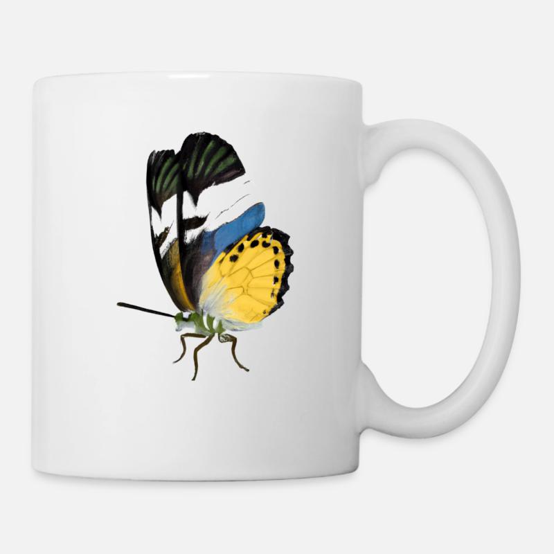 Schmetterling Illustration - Tasse - Weiß