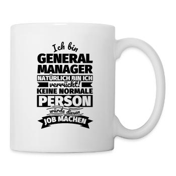 General Manager Geschenke - Tasse - Weiß - Rechts