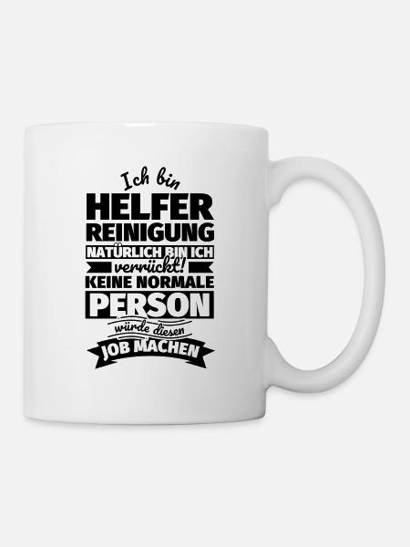 Helfer Reinigung Geschenke - Tasse - Weiß