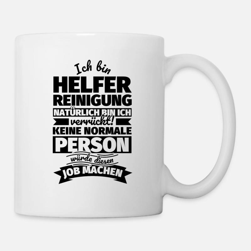 Helfer Reinigung Geschenke - Tasse - Weiß