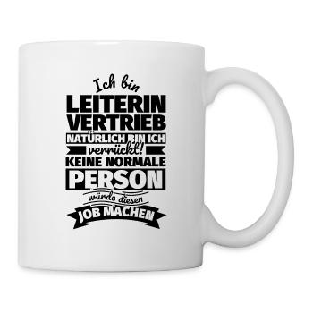 Leiterin Vertrieb Geschenke - Tasse - Weiß - Rechts