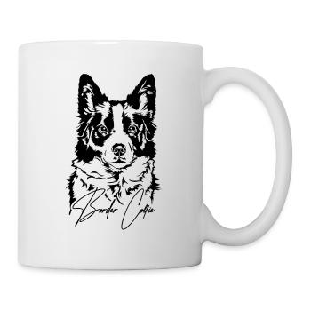 BORDER COLLIE Portrait Chiens de troupeau Chiens Wilsigns - Mug blanc - blanc - Droite