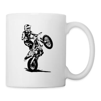 Moto Cross - Motocross - Supercross - MX - SX - Tasse - Weiß - Rechts