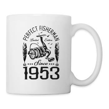 1953 anniversary 70 years gift fishing fisherman - Mug - white - Right