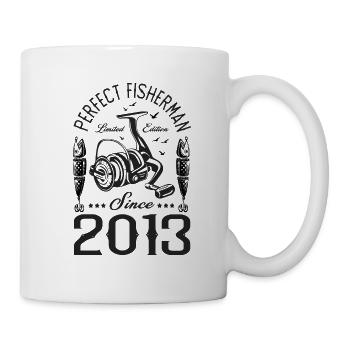 2013 Birthday 10 Year Fishing Fisherman Gift - Mug - white - Right