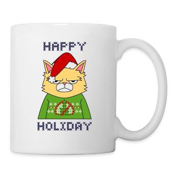 Merry christmas happy holidays gift - Tasse - Weiß - Rechts