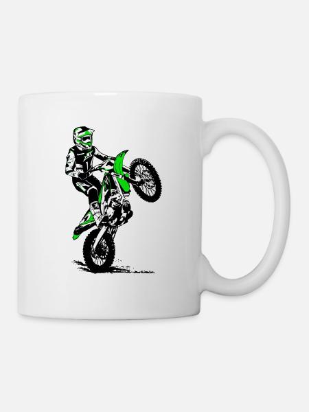 Supercross - Moto Cross - Motocross - Tasse - Weiß