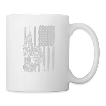 Mushroom Hunter USA Flag Drapeau américain - Mug blanc - blanc - Droite