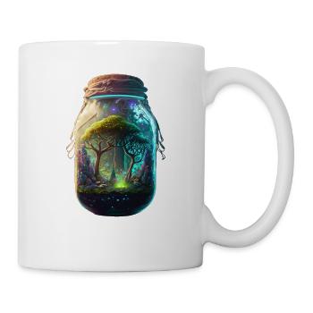 Ein magischer Wald im Glas - Tasse - Weiß - Rechts