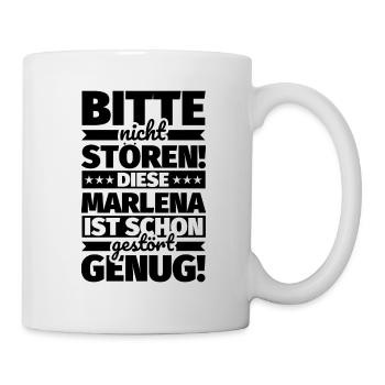 marlena Vorname Geschenke lustiger Spruch - Tasse - Weiß - Rechts