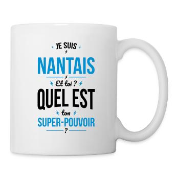 Je suis Nantais - Super-pouvoir - Cadeau Humour - Mug blanc - blanc - Droite
