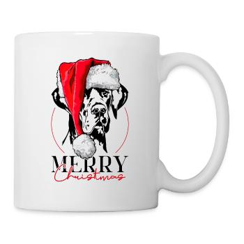 Père Noël Dogue Allemand Joyeux Noël Wilsigns - Mug blanc - blanc - Droite
