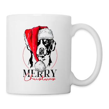 Père Noël Entlebucher Chien de montagne Joyeux Noël Chiens - Mug blanc - blanc - Droite