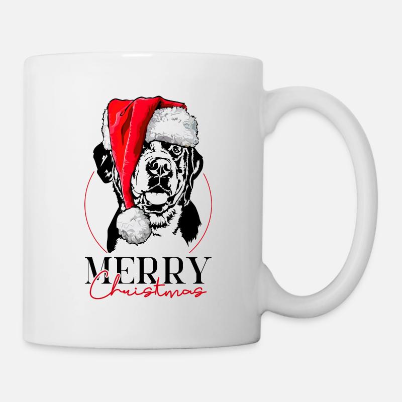 Santa Großer Schweizer Sennenhund Merry Christmas - Tasse - Weiß