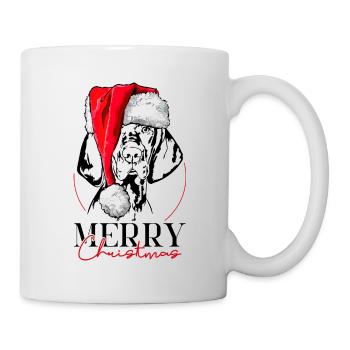 Santa Magyar Vizsla Merry Christmas Dogs Wilsigns - Mug - white - Right