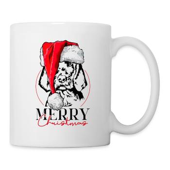 Santa Drahthaar Vizsla Merry Christmas Wilsigns - Tasse - Weiß - Rechts