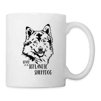 Loved by an Icelandic Sheepdog Hunde Wilsigns - Tasse - Weiß - Rechts