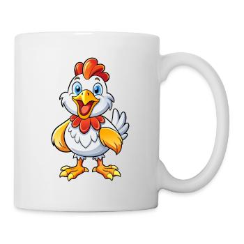 Poulet heureux - Mug blanc - blanc - Droite