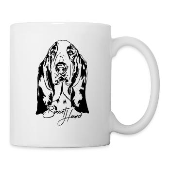 Basset Hound Portrait Hunde Hund Wilsigns - Tasse - Weiß - Rechts