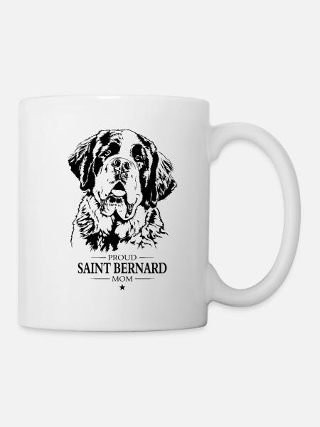 Saint Bernard Mom Hunde Hund Bernhardiner Wilsigns - Tasse - Weiß