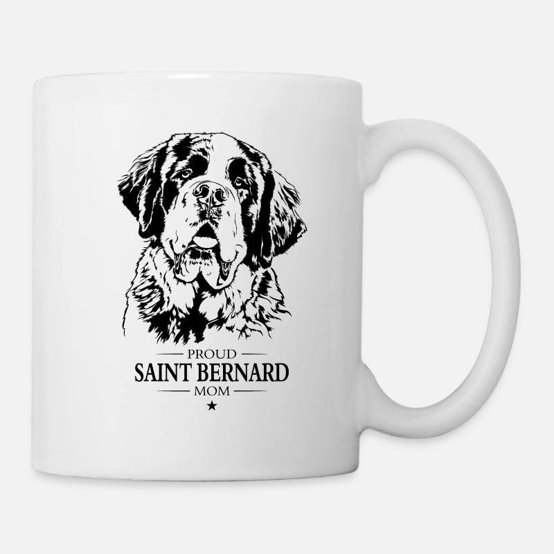 Saint Bernard Mom Hunde Hund Bernhardiner Wilsigns - Tasse - Weiß