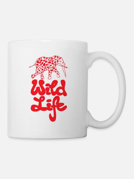 Wild Life Elephant - Tasse - Weiß