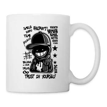 Hip hop lives - se motiver soi-même - Mug blanc - blanc - Droite