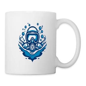 scuba diving taucher motiv - Tasse - Weiß - Rechts